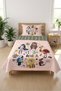 African Themed Kids Single Pique Set with Safari Animals - Exotic Adventure Bohemian Green Bedspread - 3