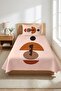 Geometric Abstract Patterned Teenager Pike Set-Minimal Art Themed Scandinavian Tile Beige Bedspread - 5