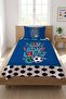 Football Bulk Blue Single Pique Set-Sports Themed Modern Black Turquoise Decorative Bedspread - 2