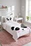 Cute Panda Heart Children's Pique Set-Cute Animal Modern White Pink Decorative Bedspread - 3