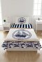 Gemi Çapa Marin Kids Baby Pique Set-Sea Nordic Blue Turquoise Decorative Bedspread - 5