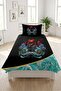 Dragon Child Pike Set-Futuristic Warrior Far East Modern Black Turquoise Decorative Bedspread - 7
