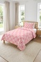 Hearted Cute Romantic Kids Teen Pique Set-Pastel Love Modern Powder Coral Quilted Bedspread - 3