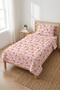 Cute Chick Ribbon Patterned Teenager Pique Set-Candy Girl Modern Powder Salmon Decorative Bedspread