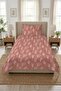 Botanical Feathered Branch Pattern Children's Pique Set-Romantic Nature Nordic Pink Ecru Decorative Bedspread - 2