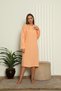 Women's Long Sleeve Lace Detailed Relaxed Fit 100% Cotton Nightgown