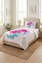 Mermaid Coral Starry Baby Pique Set-Ocean Modern Fuchsia Turquoise Decorative Bedspread - 2