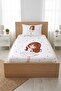Children's Pique Set with Polka Dot Elegant Ballerina Figure - Romantic Themed Modern Gray Decorative Bedspread