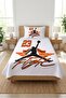 Basketball Player with Wings Orange Black Single Pique Set-Street Style Modern Decorative Bedspread - 4
