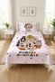 Forest Animal Themed Children's Teenage Pike Set - Nature-Inspired Modern White Orange Quilted Bedspread - 6