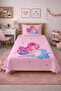 Mermaid Wave Tale Children's Pique Set - Fairy-Inspired Modern Pink Blue Quilted Bedspread
