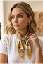 Summer Floral Pattern Satin Women's Scarf - 3