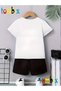 Hi Bear Printed T-Shirt Shorts Summer Children's Set - 2