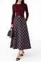 Plaid Belted Long Skirt / Hijab Compatible Flared Model