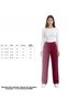 Women's Burgundy High Waist Draped Crepe Trousers with Flexible Wide Legs - 8