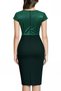 Women's Double Breasted Collar Sparkle Detailed Midi Imported Crepe Evening Dress Wedding Engagement Dress - 3