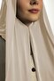 Ready-To-Wear Practical Snap-On Shawl Sandy - Snap-On Hijab Women's Shawl Cream - 5