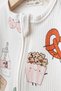 Baby 100% Cotton Milk&Cookies 3-Piece Booties Jumpsuit Newborn Hospital Release Baby Clothes 0-3 Months - 5