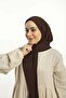 Ready-To-Wear Practical Snap-On Shawl Sandy - Snap-On Hijab Women's Shawl Brown - 4