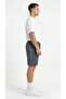 Men's Smoked Color Shorts with Zipper Pocket Detail, Back Pleats, Breathable Patterned Fabric - 5