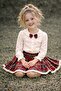 Girl's Lace Detailed Plaid Skirt - 3