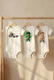 Organic 100% Cotton Set of 3 Cool Teddy Bear Printed Short Sleeve Snap Fastener Baby Bodysuit