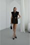Brown Gold Brooch Detailed Short Skirt - 2
