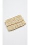 Women's Premium Series Handmade Ecru Straw Portfolio |   Envelope Hand Bag with Gold Chain - 4