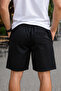 Men's Black Shorts – Comfortable Cut with Pockets and Laces, Casual & Sports Shorts - 2