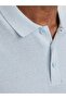 Men's Blue Jjegeorge Knit Polo Ss Sn Polo T-Shirt 12268281-Chambrayb - 7