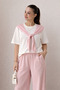 Women's Premium Modal Fabric T-Shirt and Trousers Set with Sewn Piece Tie Detail