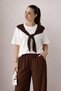 Women's Premium Modal Fabric T-Shirt and Trousers Set with Sewn Piece Tie Detail