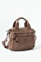 Washable Leather Multi-Compartment Cross Shoulder Bag Mink Model: (571-14-12U) - 3
