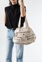 Washable Leather Multi-Compartment, Shoulder and Arm Bag Beige Model: (571-14-18F) - 2