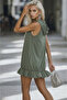 Women's Off the Shoulder Ruffle Hem Hooded Mini Modal Dress - 2