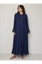 100% Silk Dress with Guipure Detail on the Sleeves and Skirt and Side Pockets