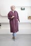 6348- Comfortable and Stylish Zippered Pocket, Sleeve Tie Detail, Soft Modal Fabric, Long Hooded Women's Tunic