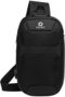 9270 Water-Resistant Anti-Theft Sling Bag with USB Port, Built-in Lock, Black