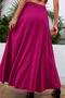 Women's High Waist Side Slit Long Summer Sandy Skirt - 3