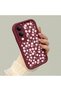 Vivo Y04/Y19/Y29S Compatible Cute Floral Patterned Claret Red Phone Case
