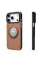 iPhone 17 Pro Max Leather Case 360° Rotating Magnetic Stand Shockproof Back Cover - 3