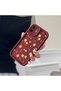 Redmi Note 13 Pro 5g Compatible Cute Flower Pattern Burgundy Phone Case Soft Silicone - 2