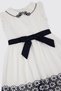 White Dress with Ribbon Detail - 3