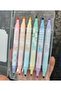 6-Piece Pastel Color Double-Sided Highlighter Pen 1 Set - 2