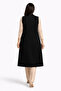 Women's Middle-Aged Patterned Comfortable Fit Flounced Combed Cotton Mother Long Vest 4328 - 6