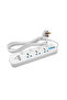 3 Way Power Extension Socket with 2 USB-A and 1 USB-C Ports, 3 Mtr - 7