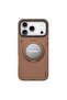 iPhone 17 Pro Leather Case 360° Rotating Magnetic Stand Shockproof Back Cover