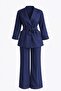 Belted Double-Breasted Jacket and Trousers Set - 6