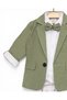 Baby Boy Linen Jacket, Trousers, Snap Button Shirt, 3-6-9-12-18-24 Months Stylish Bow Tie 4-Piece Set - 3
