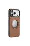iPhone 17 Pro Leather Case 360° Rotating Magnetic Stand Shockproof Back Cover - 2